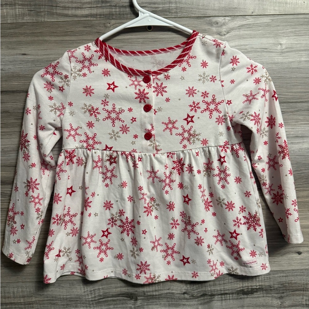 American Girl Bitty Baby Girls Snowflake Top Size 6